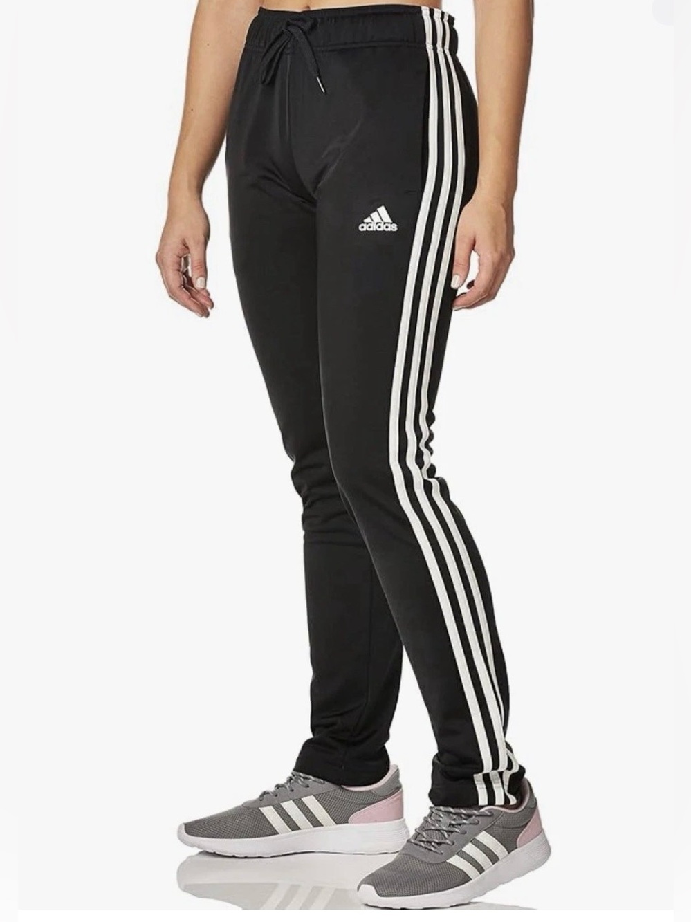 adidas Women's Warm-Up Tricot Regular 3-Stripes‎ Black Track Pants Size S Soccer